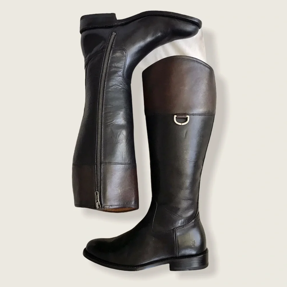 Frye Jayden D-Ring Multi-Tone KneeHigh Riding Boot